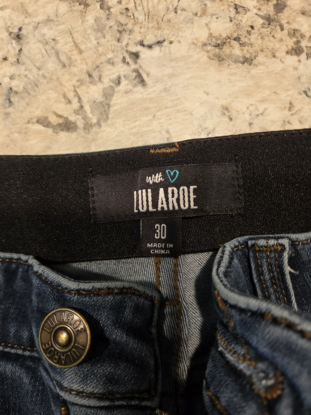 LuLaRoe Women’s Dark Blue Denim Ankle Crop Jeans - Size 30